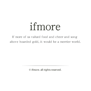 ifmore If more of us valued food and cheer and song above hoarded gold, it would be a merrier world.